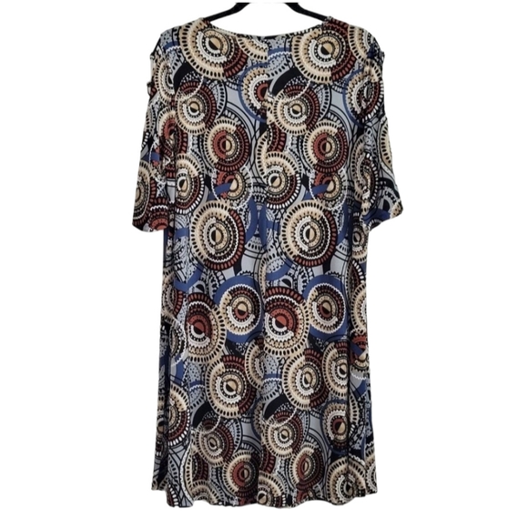 🎉CLEARANCE‼️🎉 SJS 3/4 Sleeve Abstract Print Dress Size - 1X - Picture 3 of 10